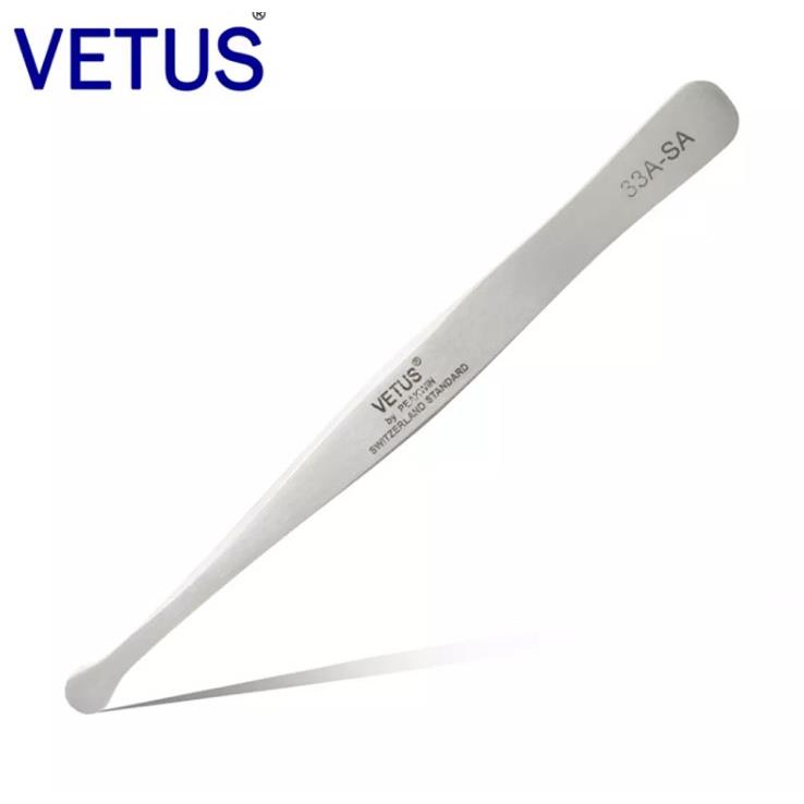 VETUS 33a-SA 镊子 高精密防磁防酸不锈钢大圆头镊子 邮票镊子