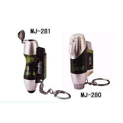 台湾iroda  MJ-280 LED灯 小喷枪 进口打火机 可充气 喷火枪