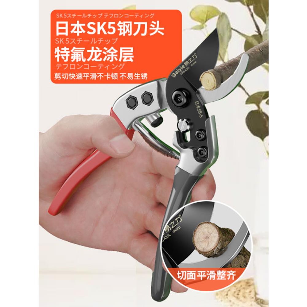 易之力园艺剪刀粗枝sk5剪树枝专用果树修枝园林剪枝修花艺花剪