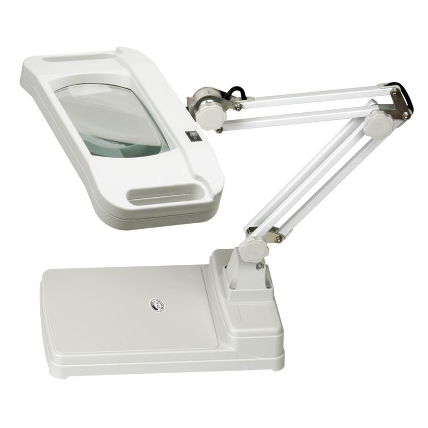 台式放大镜灯 10X5X倍 方形放大镜带灯 护眼台灯 维修阅读照明