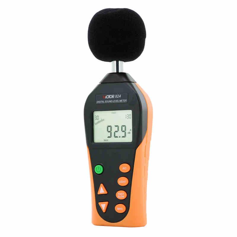 胜利正品 数字噪音计 VC824 工业级 手持式 声级计 分贝仪 测试仪