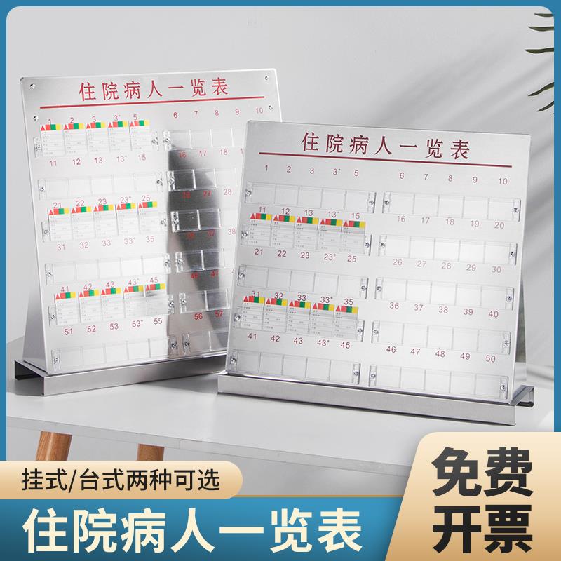包邮不锈钢住院病人一览表卡台式 挂式住院信息登记卡一览表 卡片