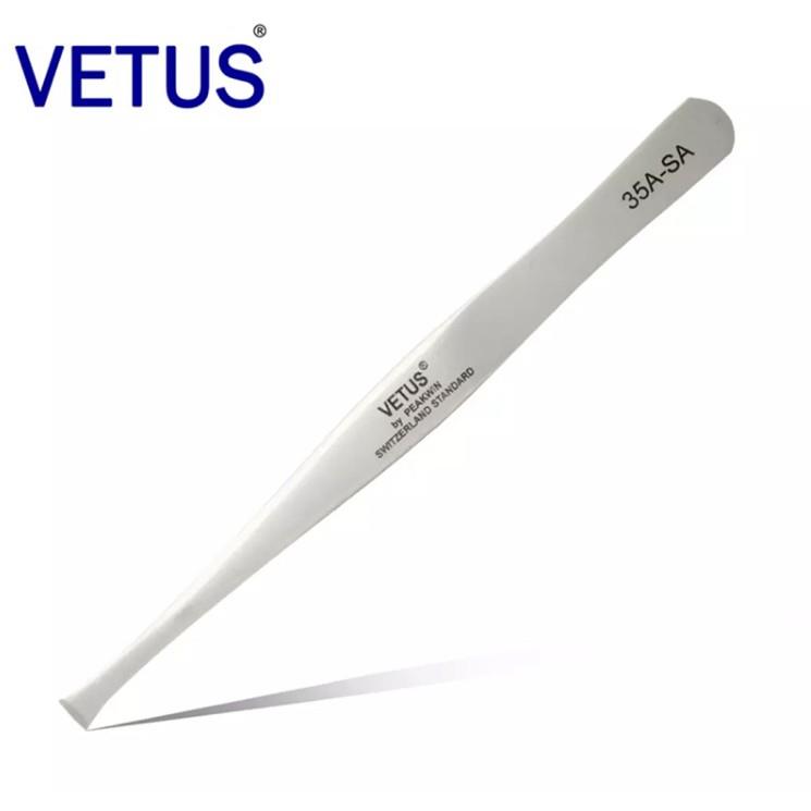 VETUS 35A-SA 镊子 高精密防磁防酸不锈钢扁平嘴镊子 邮票镊子