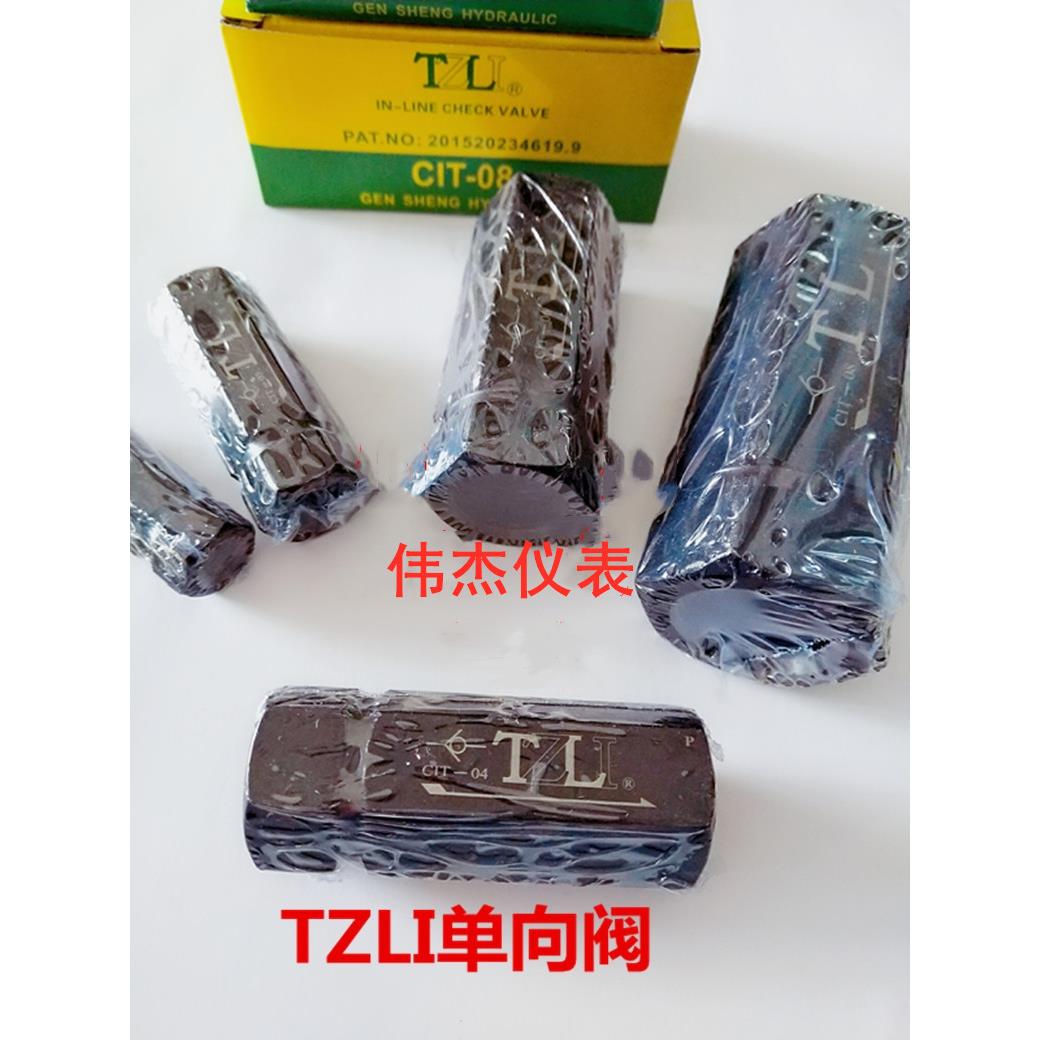 TZLI油液压单向阀玻璃打胶机内牙管道式止回阀逆止阀CIT-02030406