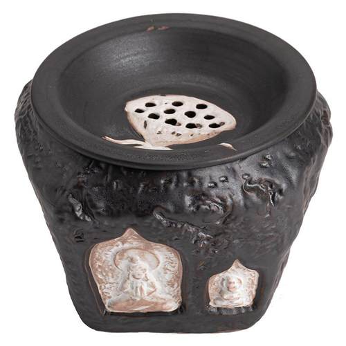 侘寂风粗陶茶洗小号杯洗笔洗手作粉引家用陶瓷水盂茶渣茶道建水