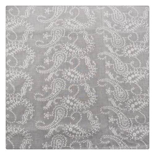 现货供应全棉9088绣花春夏服装布料腰果花全棉电脑绣花面料