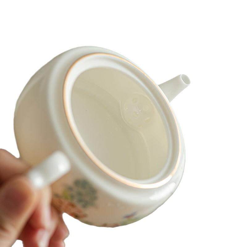 白瓷快客杯一壶二杯精致茶壶便携露营旅行茶具陶瓷茶杯套装新中式