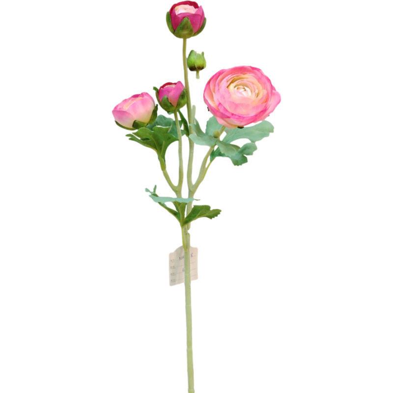 定制露莲仿真花客厅餐厅轻奢装饰摆件婚庆五头鸡蛋花绢花人造假花