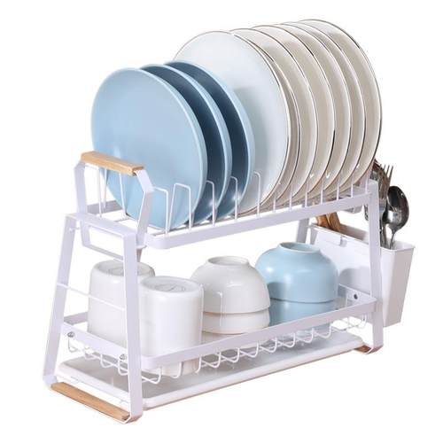 厨房置物架家用日式沥水碗碟架碗盘碗筷收纳架多功能台面放碗架