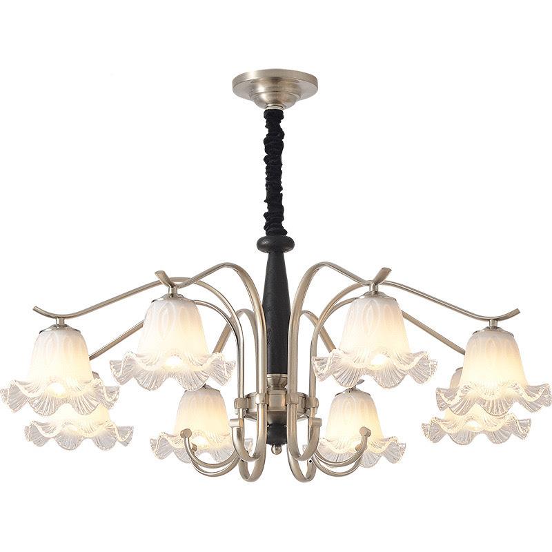 法式复奢客厅北388欧轻中古胡桃木古色大气餐厅卧室美式古灯具吊