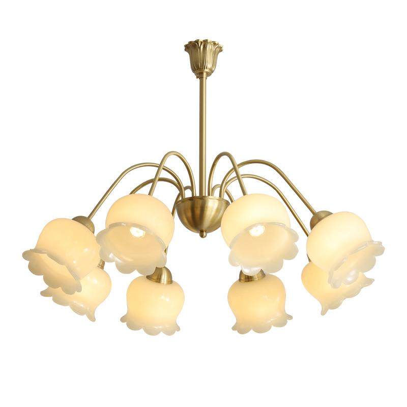 网红法式奶油风铃兰花吊灯复古轻奢美式客厅吊灯餐厅卧室吊灯,家装灯饰光源,智能吊灯,淘宝优惠券,粉丝福利购,淘宝优惠卷