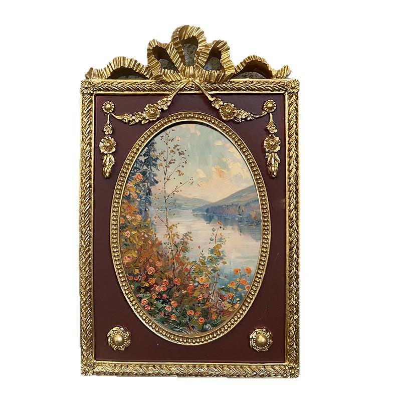 摆欧式墙相JIJ框合复古树脂台像框挂墙组挂合复古照片墙装饰画组