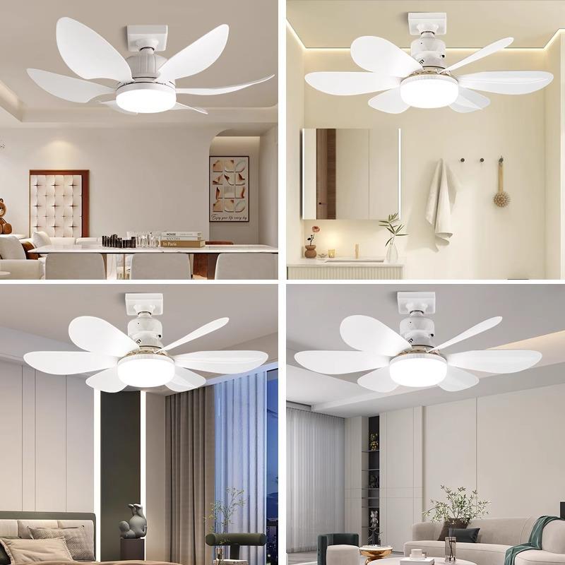 家用一吸体小型电风扇静音卧室宿舍顶厨LED扇吊卫扇灯E27无品牌/