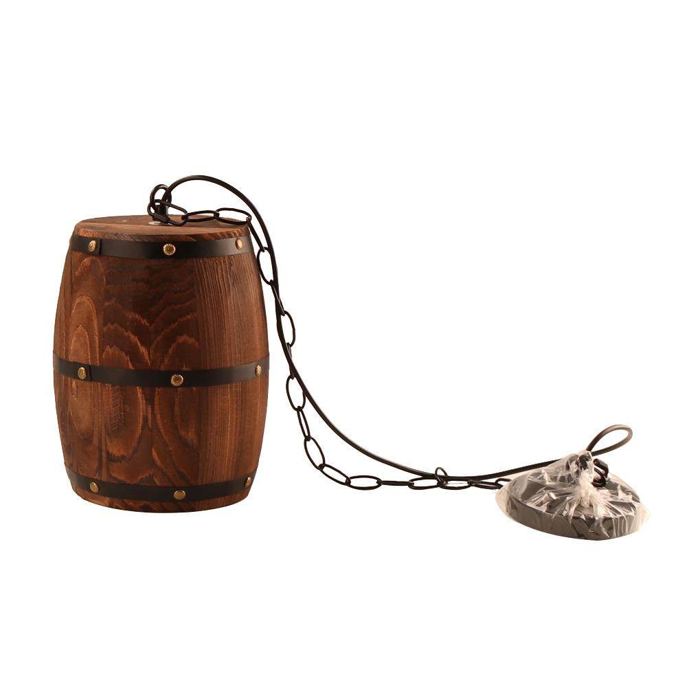 爆款美式复古酒吧台清吧创意民宿餐厅客厅酒桶吊灯原木艺吊灯,家装灯饰光源,智能吊灯,淘宝优惠券,粉丝福利购,淘宝优惠卷