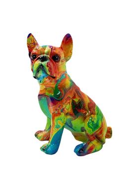 新款欧式家居歪头斗牛犬树脂家居摆件办公桌面装饰送礼