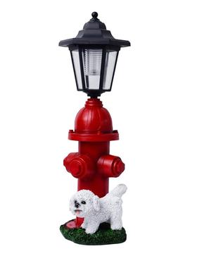 新款消防栓狗树脂摆件太阳能户外花园庭院草坪装饰防水工艺品