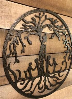 宝妈墙饰艺术金属剪影墙饰贴电商北美欧洲产品非质量不退换