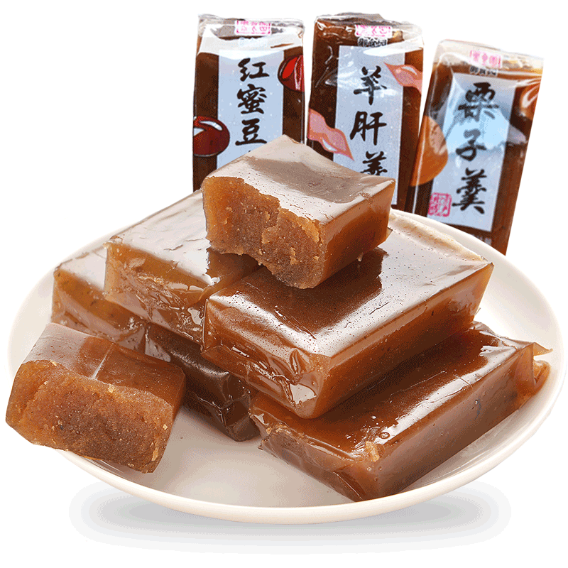 正品御食园羊羹500g羊肝栗子蜜桃黑芝麻多口味北京特产零食小吃