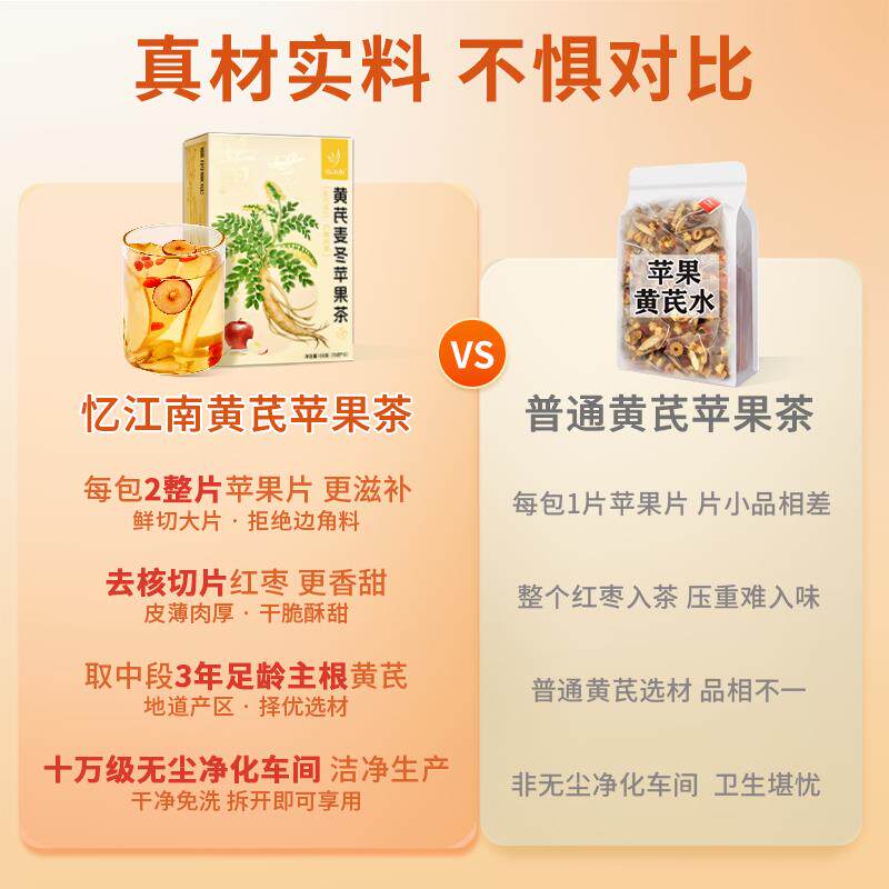 忆江南苹果黄芪水红枣枸杞茶果茶女士养生茶茶包适合女生泡水喝的