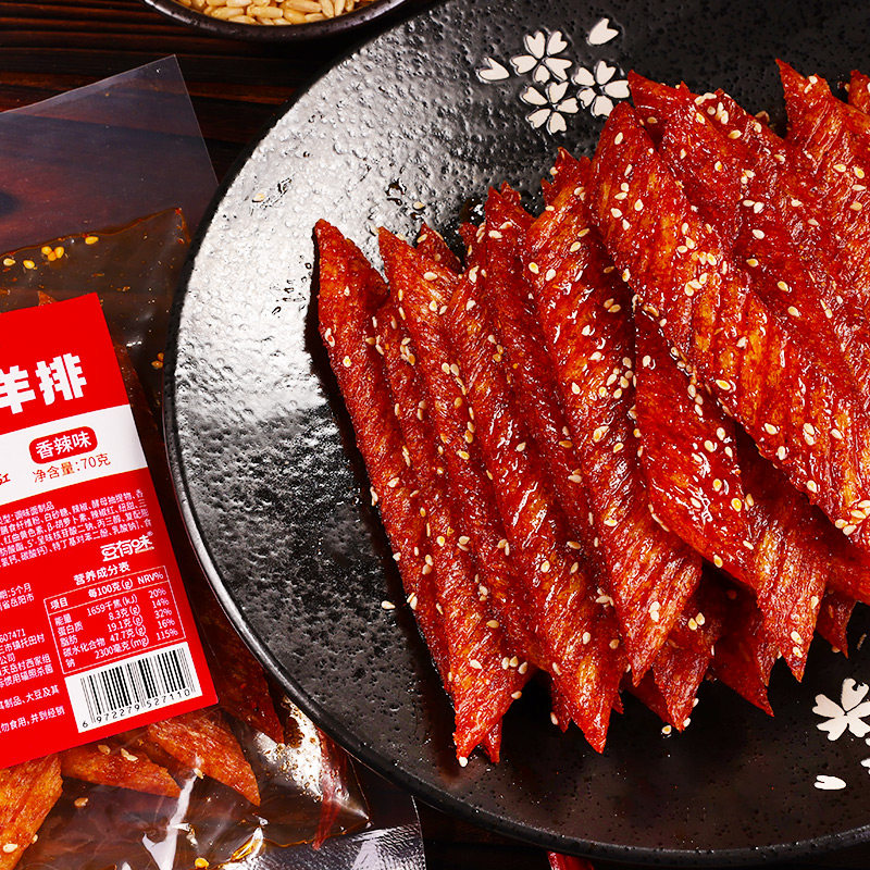 豆有味手撕素羊排网红辣条儿时解馋麻辣零食小吃小卖铺休闲食品图片