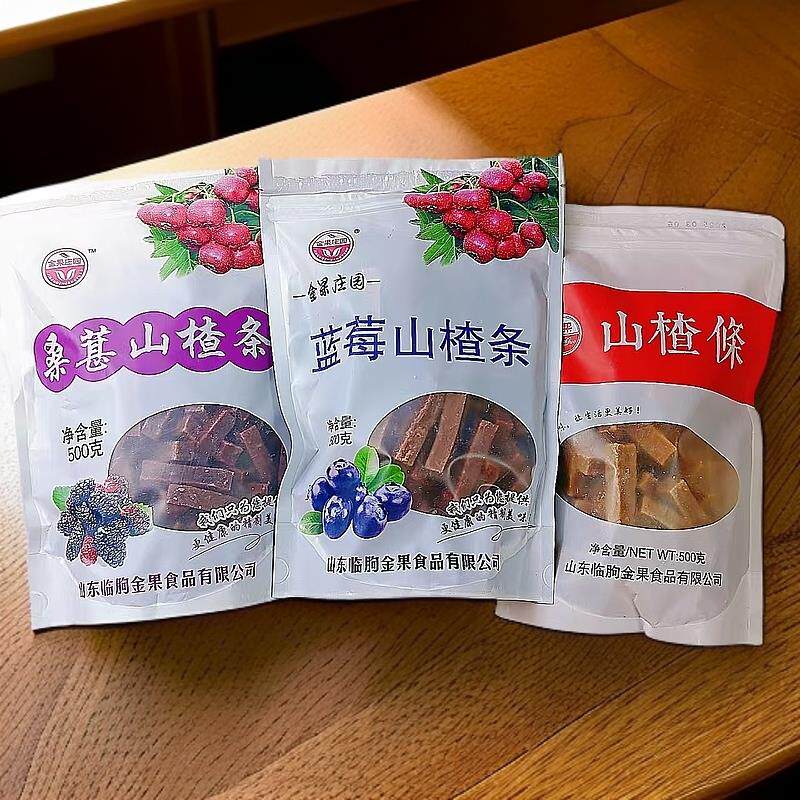 金果庄园桑葚蓝莓山楂条0脂肪0添加剂山楂条干500克起自封袋