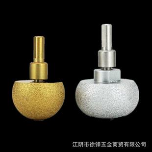 钎焊金刚石磨头蘑菇头花盆打磨工具内部弧形鹅卵石60直径连杆