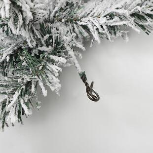 装饰喷白尖头圣诞藤条楼梯扶手松枝加密雪景布置道具枝条松树