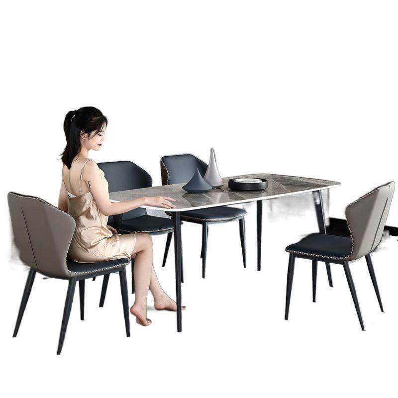 意式新款防刮耐磨岩板餐桌椅组合家用长方形饭桌小户型轻奢餐桌椅,商业/办公家具,餐桌椅系列,淘宝优惠券,粉丝福利购,淘宝优惠卷