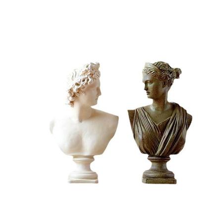 美法式乡村石膏像素描人物像雕塑摆件设办公室样板间装饰品大卫