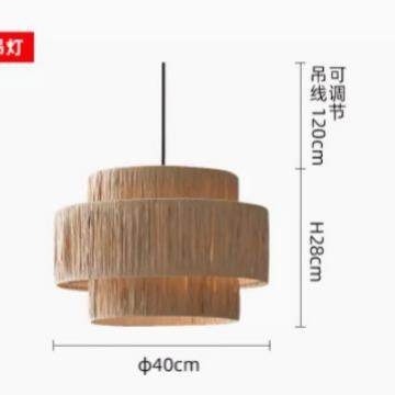 日式手工草藤编织吊灯餐厅客栈民宿北欧侘寂风书房卧室咖啡厅灯具,家装灯饰光源,智能吊灯,淘宝优惠券,粉丝福利购,淘宝优惠卷