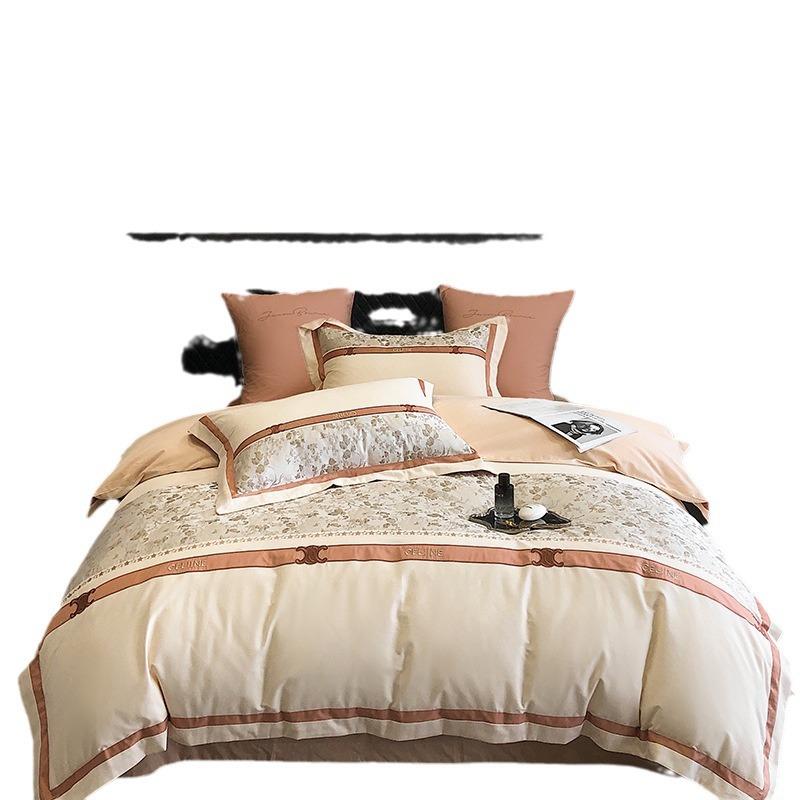 轻奢秋冬季全磨毛四复古花卉提花被套柔件软加厚1.8mN12套床上用