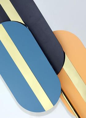 北欧轻奢现代金属摆件样板间售楼处卧室书柜办公室创意几何装饰品