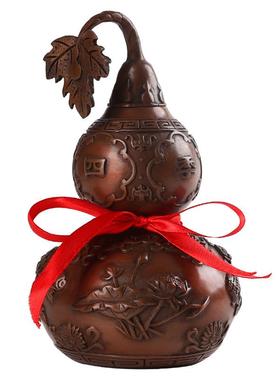 紫铜葫芦摆件家居办公室桌面装饰开口铜葫芦工艺品礼品摆设