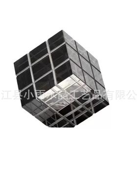 创意艺术魔方小摆件水晶轻奢客厅办公室电视柜桌面玄关家居装饰品