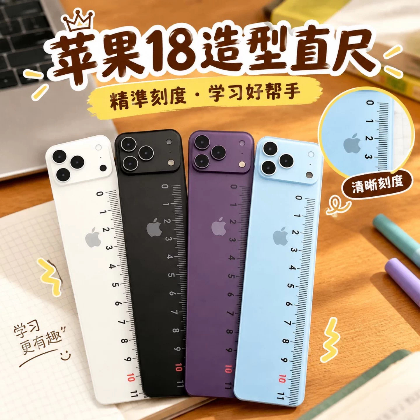 爱情公寓苹果18造型直尺