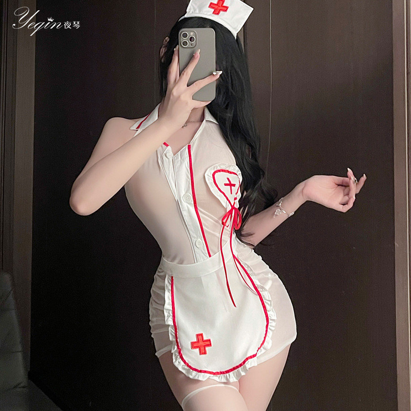 护士服纯欲风性感COS职业装大码包臀裙连衣裙
