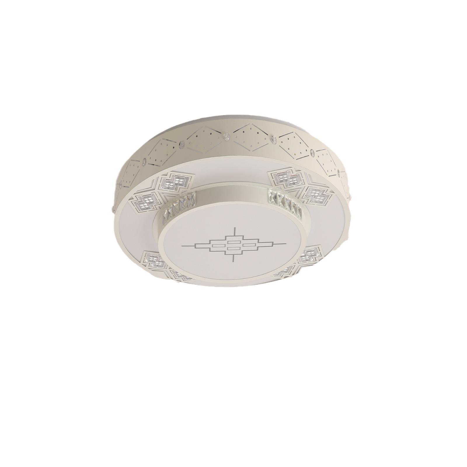 现代简约LED圆形吸顶灯水晶客厅卧室中山灯具灯饰轻奢家居照明