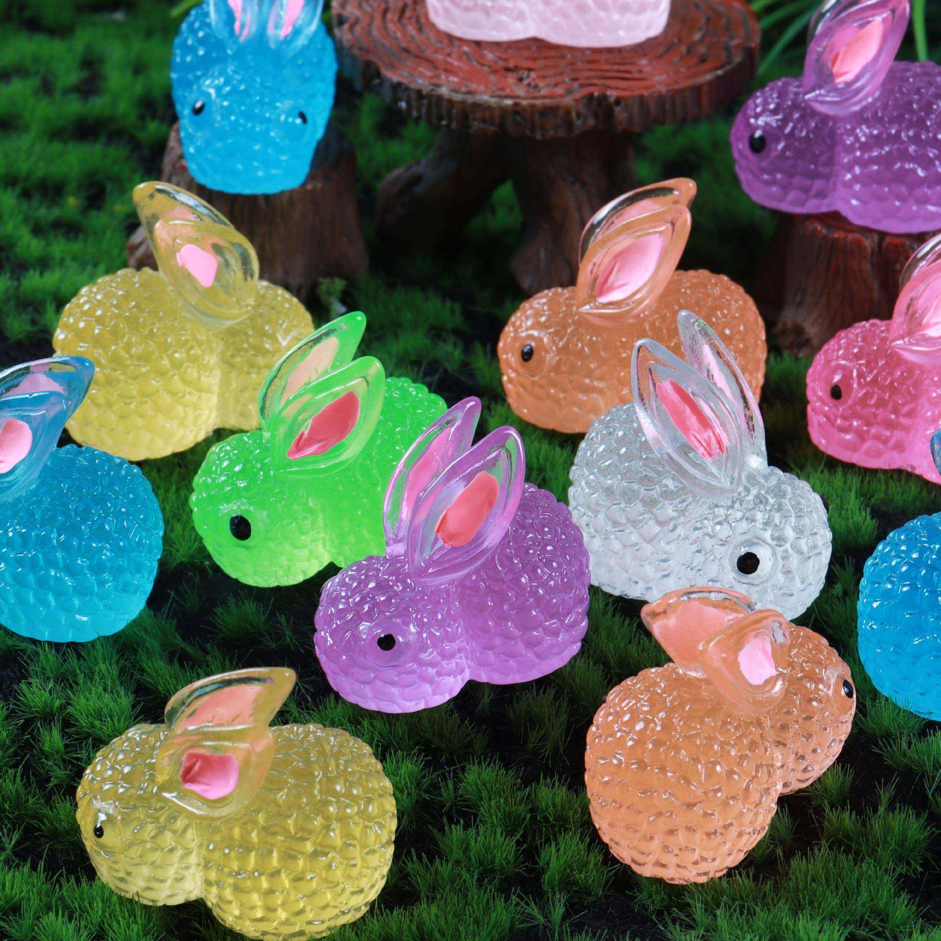 微景观摆件可爱动物彩色夜光小兔子萌宠园艺苔藓树脂小摆件,饰品/流行首饰/时尚饰品新,其他DIY饰品配件,淘宝优惠券,粉丝福利购,淘宝优惠卷