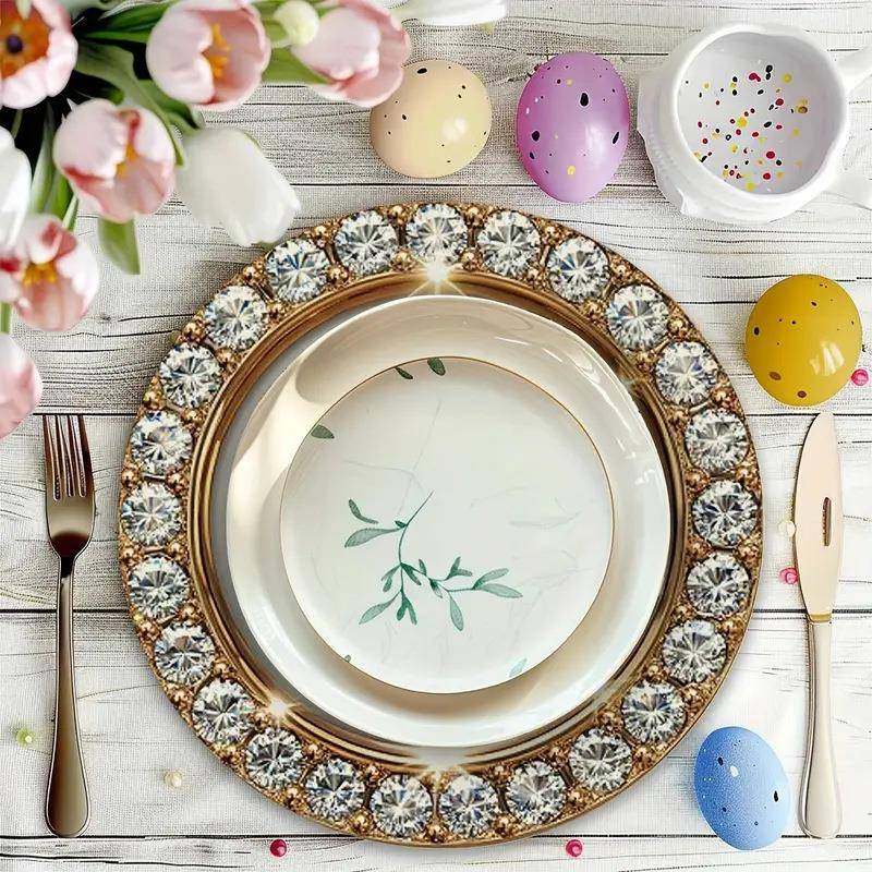 跨境亚马逊金色钻石一次性纸餐垫适用于婚礼假日派对圣诞节装饰,餐饮具,一次性餐垫,淘宝优惠券,粉丝福利购,淘宝优惠卷