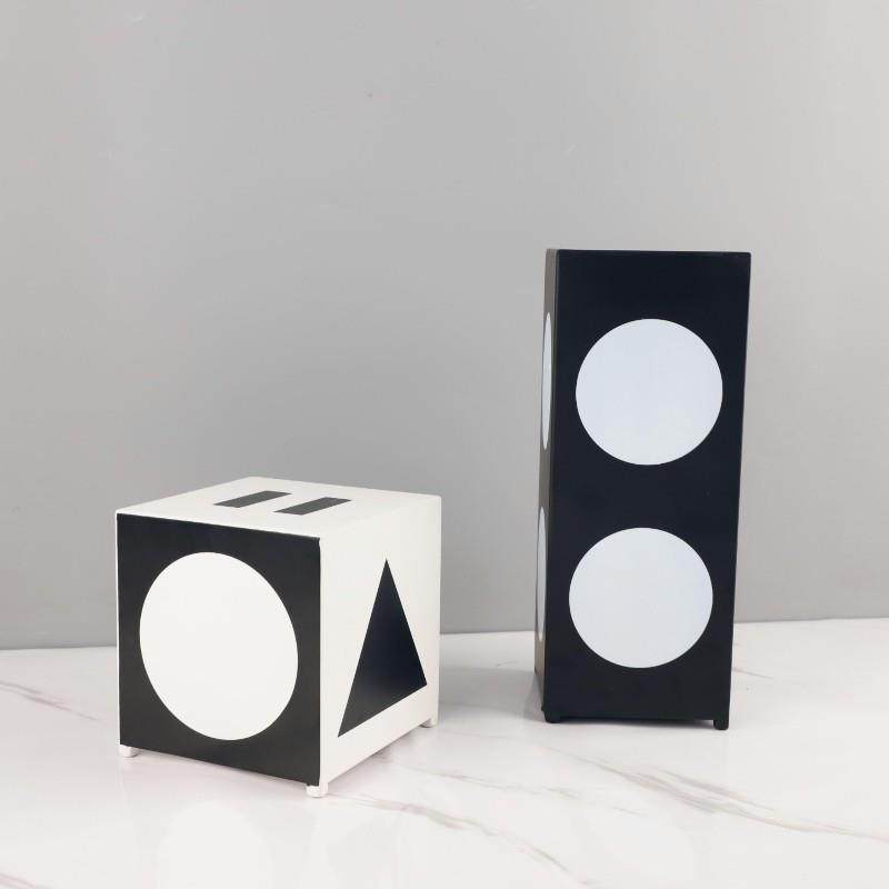 现代简约几何金属方块艺术装饰摆件玄关书房酒店电视柜家居装饰品,家居饰品,装饰摆件,淘宝优惠券,粉丝福利购,淘宝优惠卷