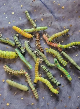 万圣节毛毛虫发夹恐怖非主流创意特色摆件装饰品毛毛虫套装