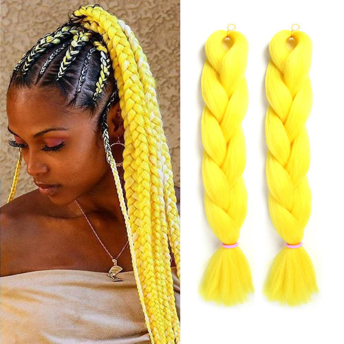 彩色编发大辫子饰品非洲脏辫发饰纯色多色jumbo braids hair