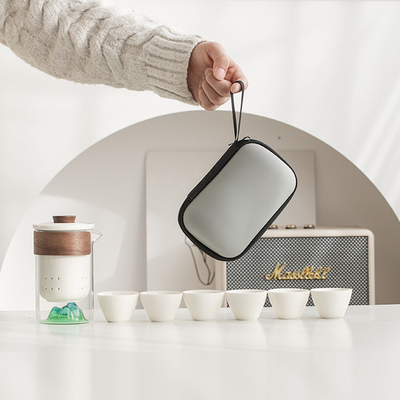 中式旅行茶具便携式快客杯套装