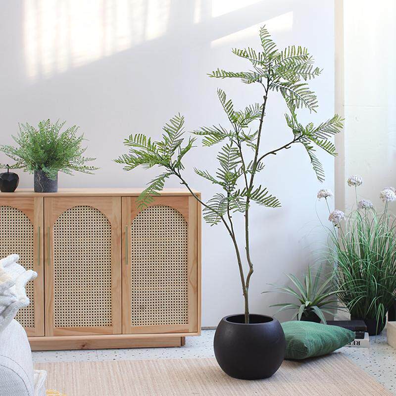 彷绿色植物真色的花楹高奢端轻彷生蓝植物室内大盆栽KZR客厅装饰