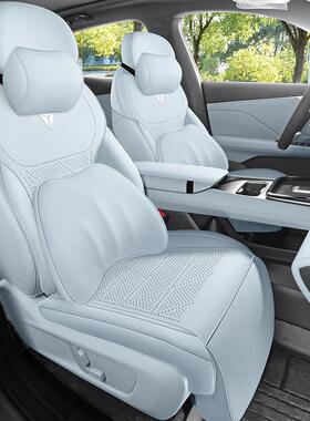 深蓝色S用0590884专用汽车坐垫超薄麂式腰皮小坐垫四季通全包坐垫