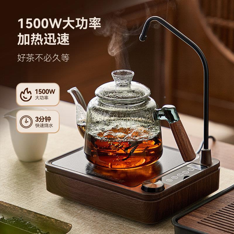 忆壶电陶茶炉煮茶壶用自动抽上水煮茶套装耐热烧引璃大号家水器壶
