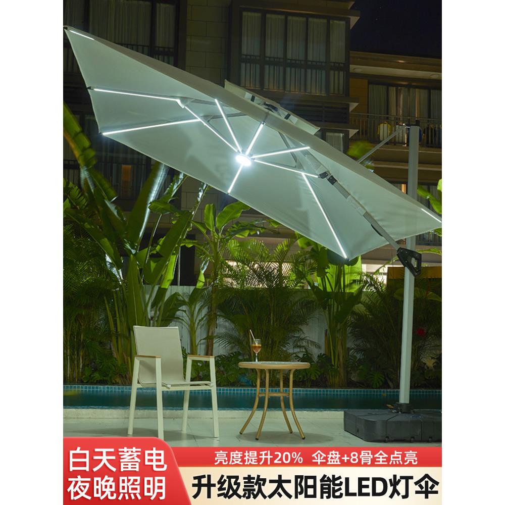 户外遮阳伞大罗马伞闲休咖40啡厅帐篷庭伞花院家用外摆太阳伞防园