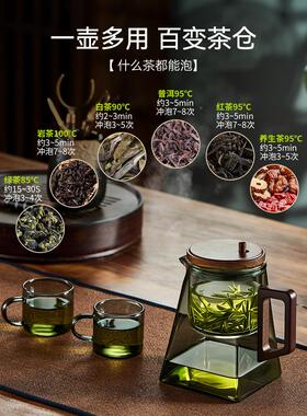 解安TBL603-0溪玻璃雅杯茶艺壶茶水分离工夫品懒杯家用茶高端功茶