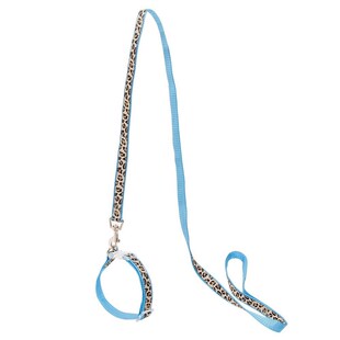 好货Pet Dog Leads Rope Leopard Dog Collar Harness Sets Pet L