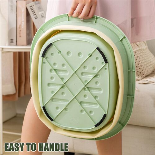 好货Foldable Foot Bath Bucket Massage Foot Wash Basin Home L
